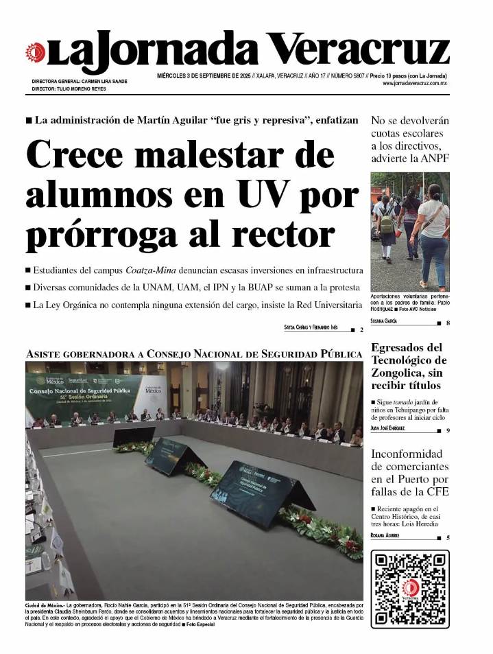 Portada del 3 de septiembre de 2025