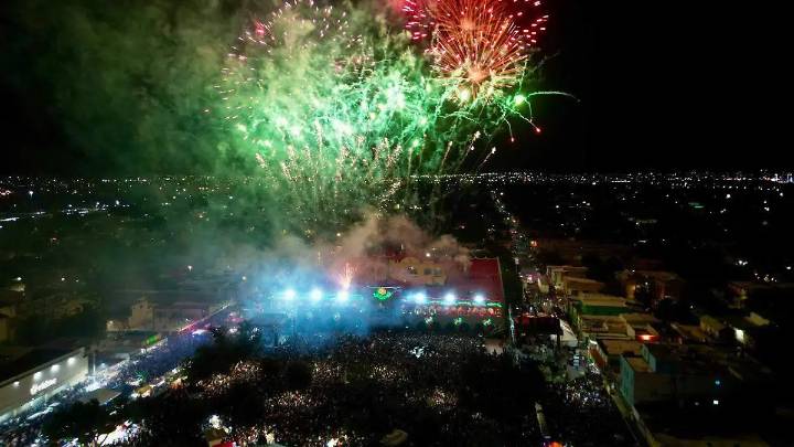 Verbena popular durante el Grito de Independencia en la frontera norte de Tamaulipas