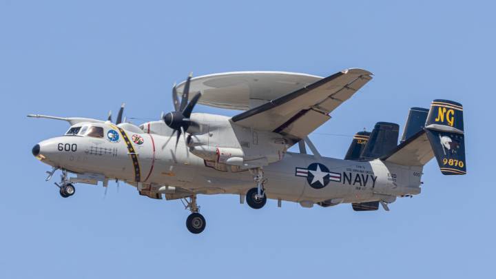 VAW-117 E-2D Hawkeye Spotted with Kill Markings from Last Year's Middle East Deployment