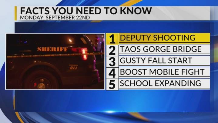BCSO shooting, Gorge Bridge suicide, Start of fall, Albuquerque arrest video, School expansion