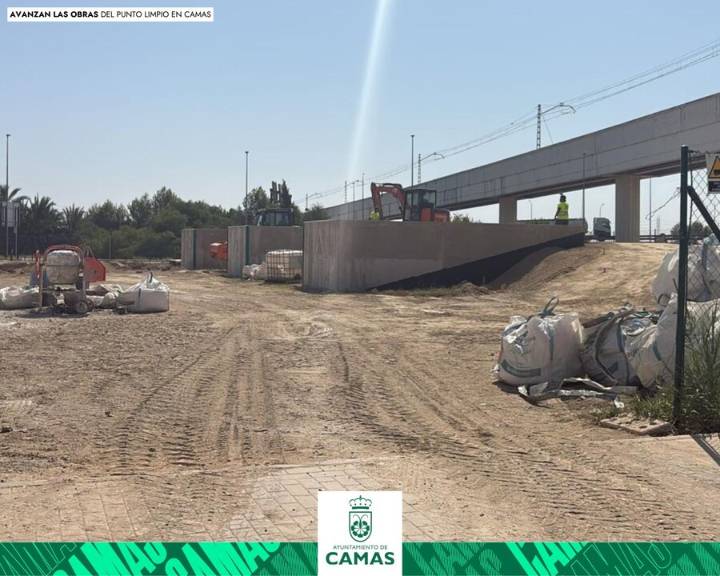 Camas avanza en la construcción de su nuevo punto limpio en el Parque Plata