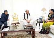 Punjab Governor Kataria Extends Warm Welcome To Union Defence Minister Rajnath Singh At Raj Bhavan