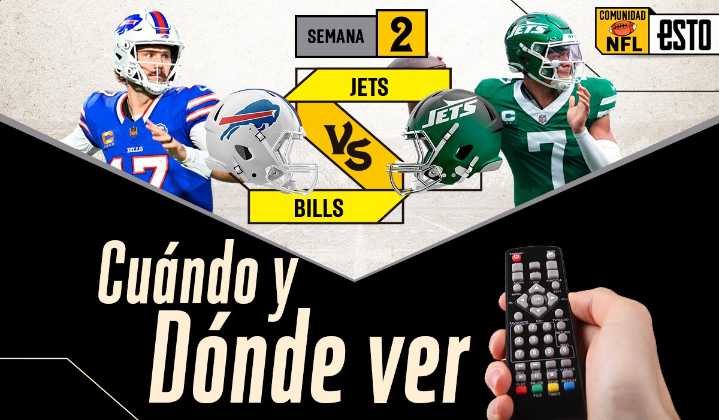 Buffalo Bills vs New York Jets: ¿Dónde ver y a qué hora el juego de Semana 2 de la NFL?