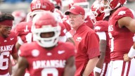 Is Bobby Petrino preparing to be Arkansas' interim coach if Sam Pittman is fired?