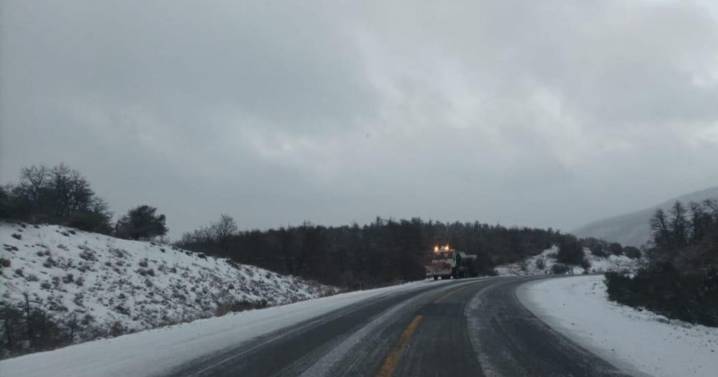 Hielo y nieve en la Ruta 40: circular con precaución en el tramo entre Bariloche y El Bolsón
