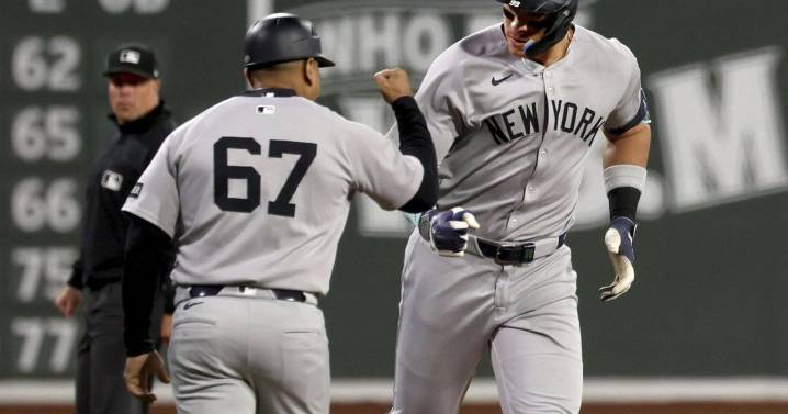 Judge passes DiMaggio, Gil pitches 6 no-hit innings as Yankees beat Red Sox 4