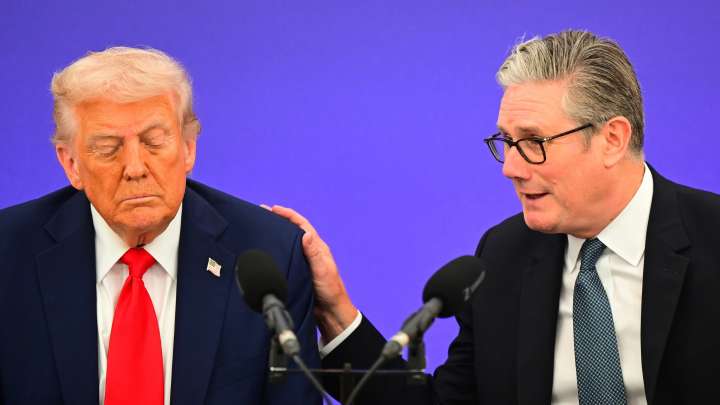 Lipreader reveals moment flustered Keir Starmer admits to mystery ‘genuine mistake’ as he greets Trump