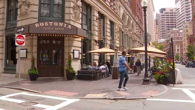 Diner uninjured after hit-and-run near Boston restaurant