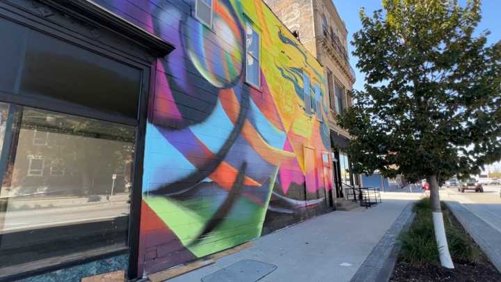 New mural brightens corner of Eighth Street and Main in Fargo