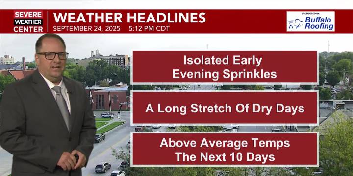 A stretch of pleasantly warm and dry weather is on the way
