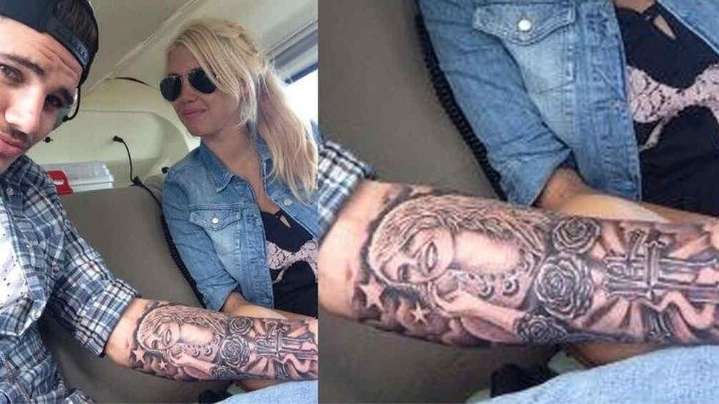 Mauro Icardi tapó sus tatuajes de Wanda Nara