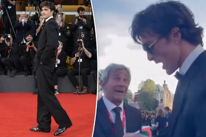 Jacob Elordi fights with official at 2025 Venice Film Festival