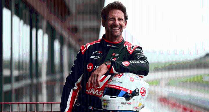 Grosjean vuelve a conducir en F1 tras accidente de 2020