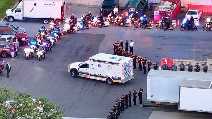 Procession escorts bodies of slain York County detectives after autopsies