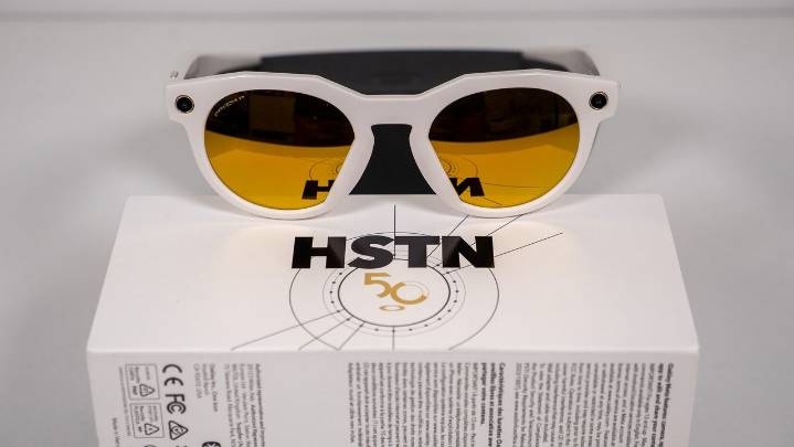 The golden Oakley Meta HSTN gets a speedy update for its cameras