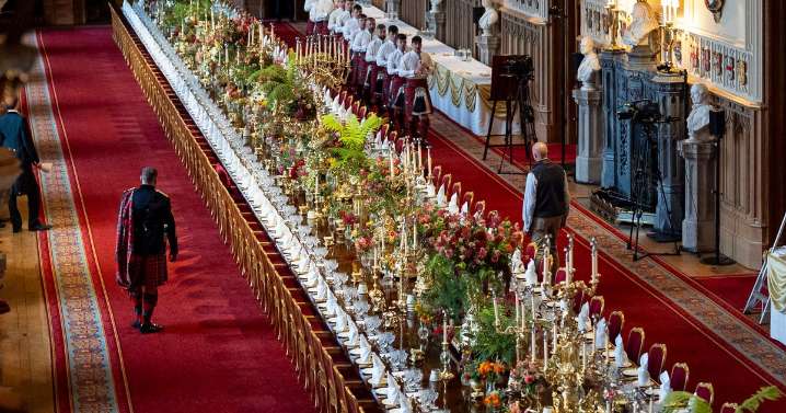 Inside Windsor Castle state banquet with 1,500 cutlery, 76 waiters, and special cocktail