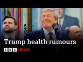 US President Donald Trump addresses health rumours