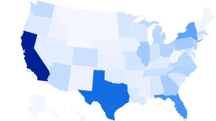 Map Shows States With Largest Credit Card Debt Increases