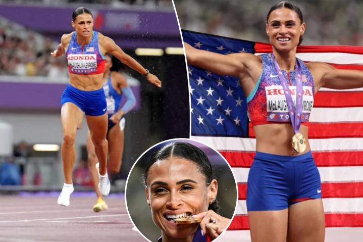 Sydney McLaughlin-Levrone wins 400m world title by two tenths of a second