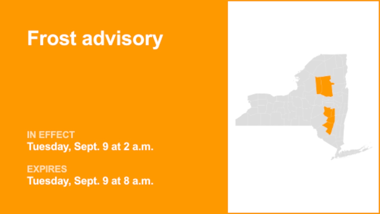 NY weather: Frost advisory for New York until Tuesday morning