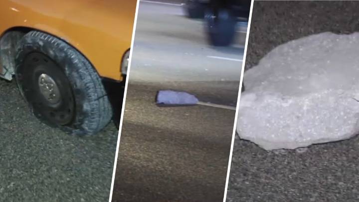 Rocks on the Dolphin Expressway pop tires, drivers say