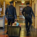 State police officers visit UNM hospital for Tackle Kids Cancer Day