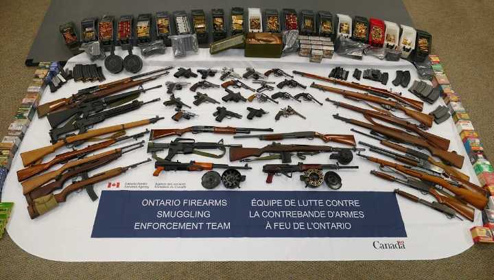 Cross-border guns and thousands of rounds of ammunition found in bust at Windsor home, CBSA says