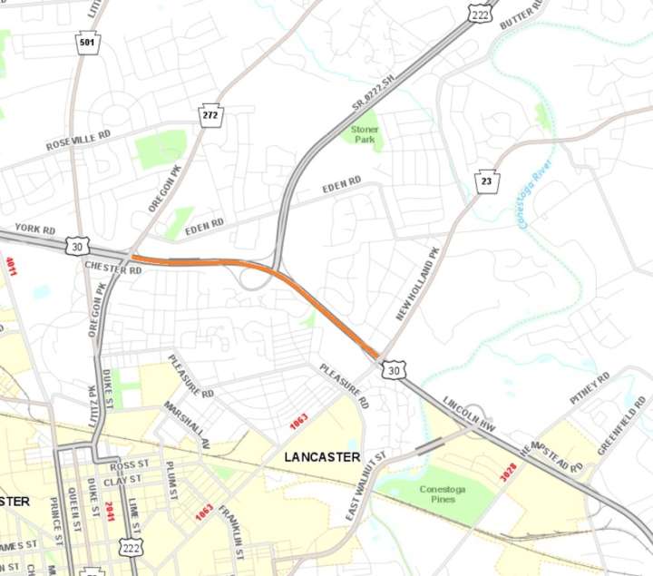 Lane restrictions planned on Route 30 in Lancaster County ahead of bridge removal: PennDOT