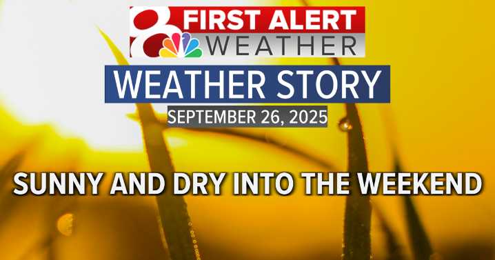 Forecast: Abundant sunshine and dry conditions this weekend, increased cloud cover next week