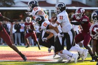 Rockford surges from behind to defeat Muskegon, spoiling Big Reds home opener. See photos