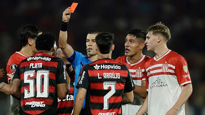 El escándalo que generó expulsión de jugador de Flamengo en la Libertadores: Repasa la acción y la drástica decisión de Conmebol