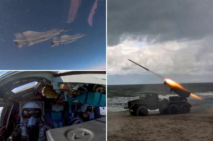 Russia flexes military muscle with hypersonic missiles and bombers during drills