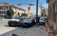 Video: Tras persecución, choca patrulla de ‘troopers’ en el Centro de El Paso