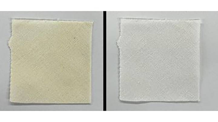 Need to remove yellow stains from fabric? Try blue LED light