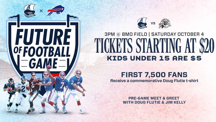 Toronto Argonauts to Host 'Future of Football Game' in Partnership with the Buffalo Bills