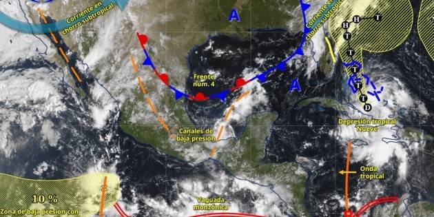 SMN advierte lluvias con descargas eléctricas y granizo en gran parte del país esta semana