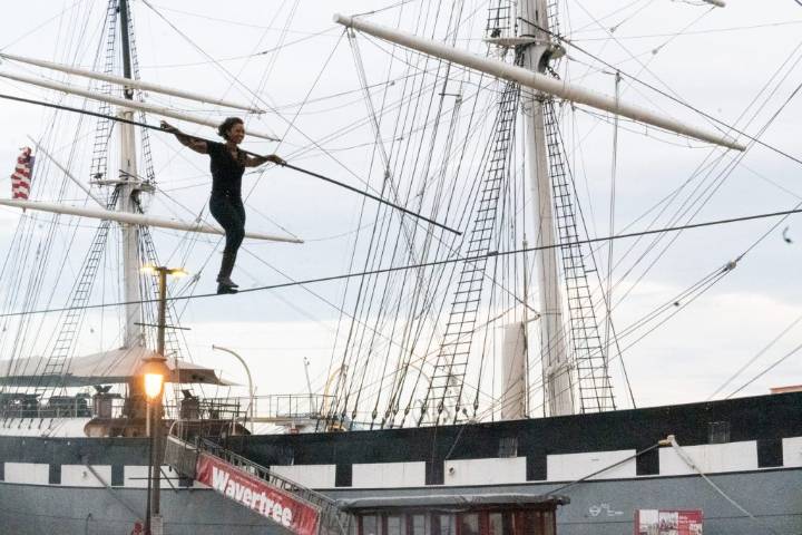 French high-wire artist Tatiana-Mosio Bongonga explores power of togetherness