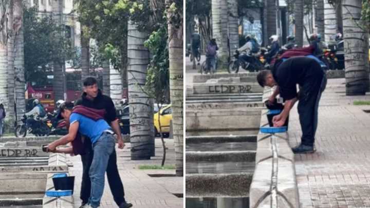 Video: Hombre lavó pechugas de pollo en canal de aguas en el centro de Bogotá
