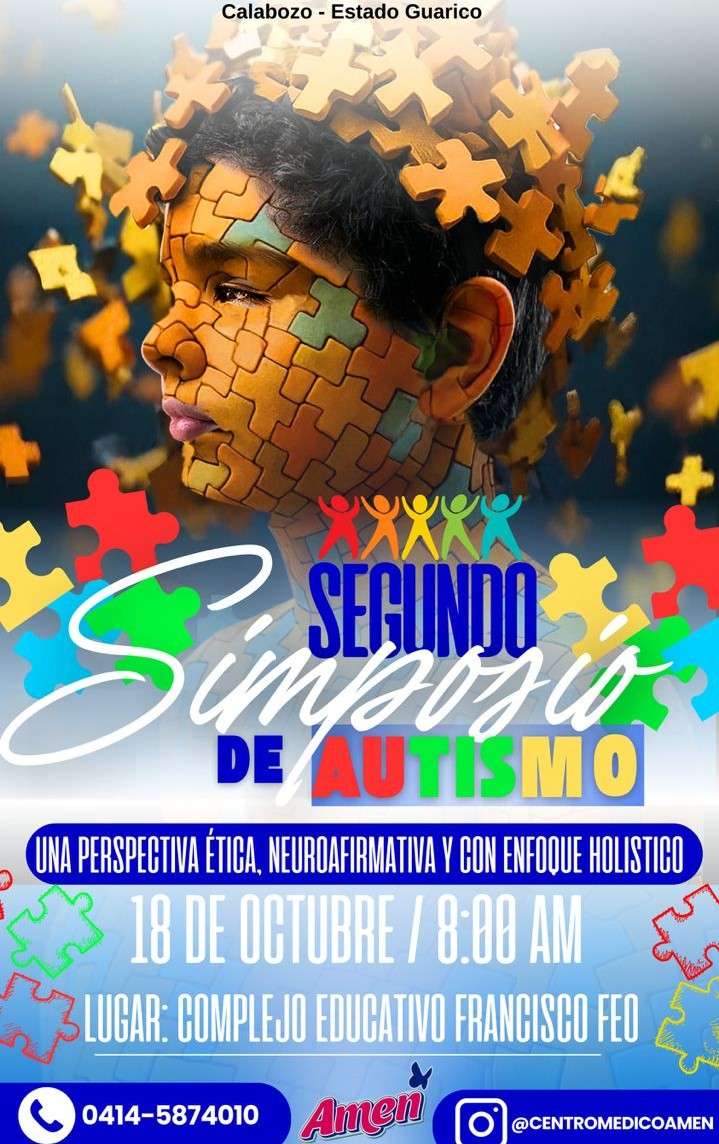 En Calabozo municipio Miranda del estado Guárico se estará el II Simposio de Autismo