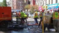 Water main break floods streets in Inwood, Manhattan; water restored for most customers