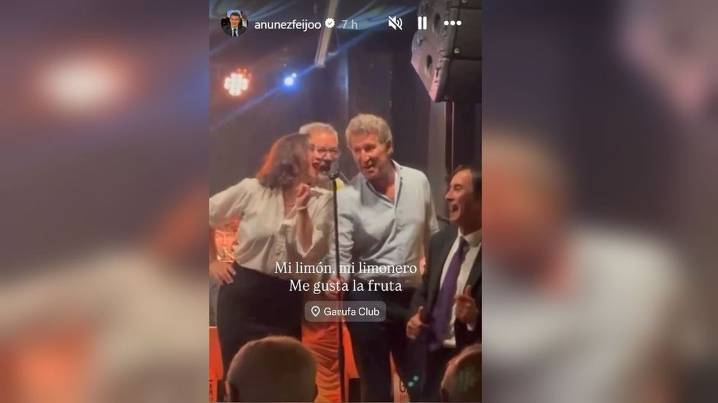 Feijoo celebra su 64 cumpleaños en A Coruña bajo el himno «Me gusta la fruta»