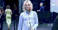 Elle Fanning Is Head-to-Toe Covered in Denim for Coach Show at NYFW