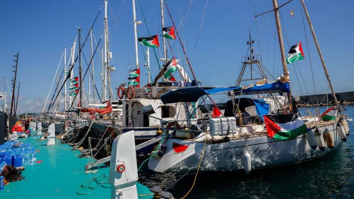 Italia y España envían buques para proteger el grupo de embarcaciones de ayuda humanitaria para Gaza