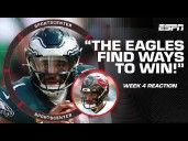 NFL WEEK 4 REACTION 🗣️ Eagles move to 4-0, Giants' first win & concern for Ravens? 👀