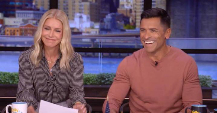 Mark Consuelos Smirks as He Asks Kelly Ripa to Have Intercourse All Weekend to 'Break' Adults' Low Averages of Intimacy
