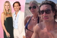 Gwyneth Paltrow flaunts her fit figure in blue bikini on beach outing with husband Brad Falchuk