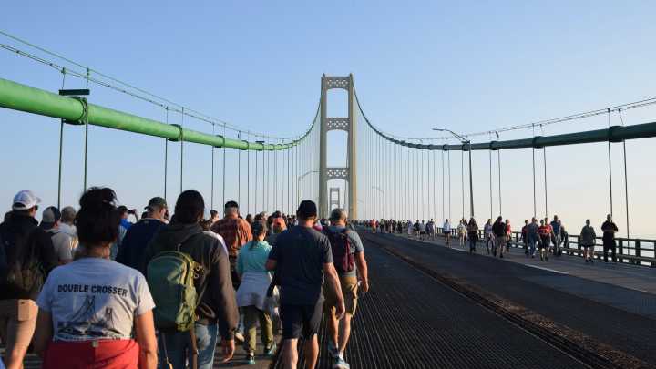 VIDEO: See the 67th annual Mackinac Bridge Walk in action