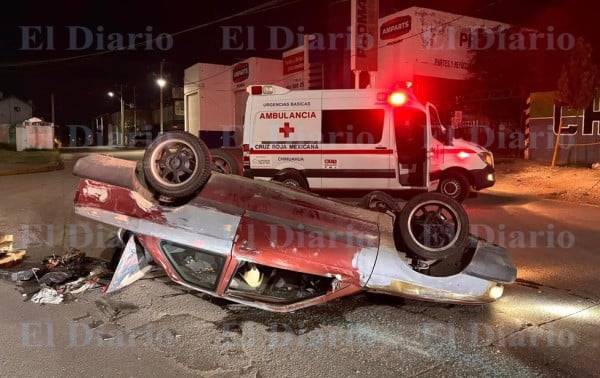 Falla mecánica provoca volcadura en la Tecnológico