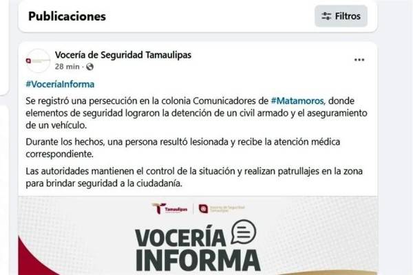 Registra Matamoros nueva jornada violenta