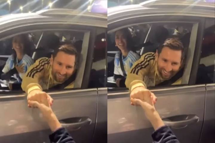 Modo fan. La emotiva reacción de Anto Roccuzzo cuando Charly García se acercó a saludar a Messi